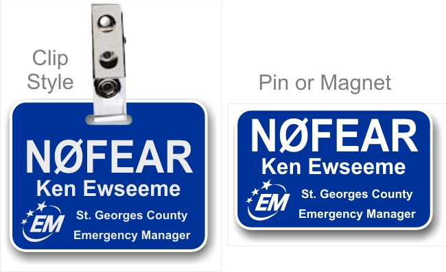HAM Radio EMA Callsign Name Badge HAM Radio EMA Callsign Name Badge